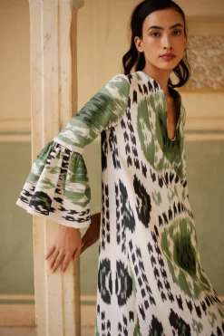 Viento Dress Green Rainbow