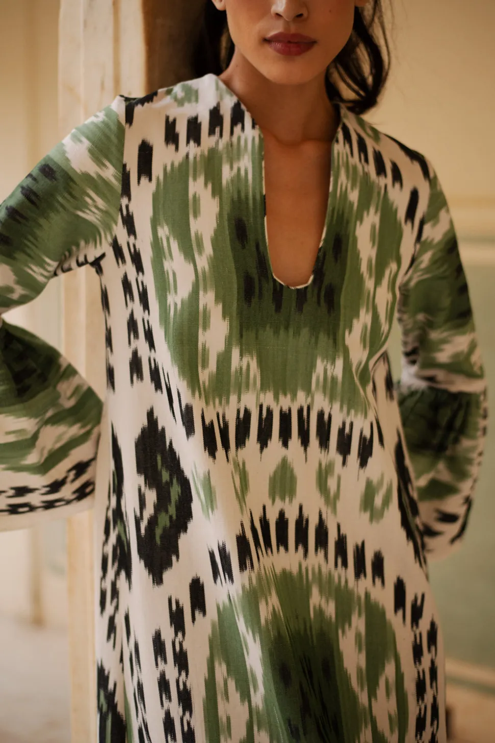 Viento Dress Green Rainbow