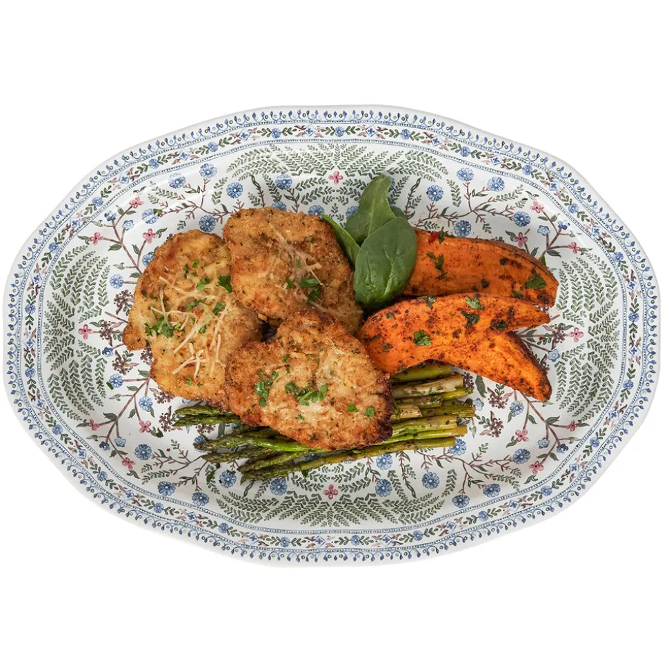 Villa Seville 17" Platter in Chambray