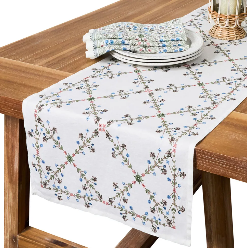 Villa Seville 18" x 90" Table Runner in Chambray