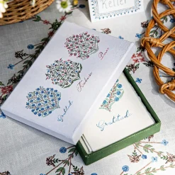 Villa Seville Note Card Assorted Set of 6 in Chambray