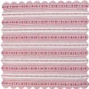 Villa Stripe 52" Square Tablecloth in Ruby