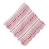Villa Stripe Napkin in Ruby