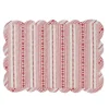 Villa Stripe Quilted Placemat in Ruby