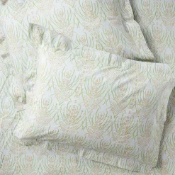 Vines Suzani Pillowcases & Shams in Light Teal