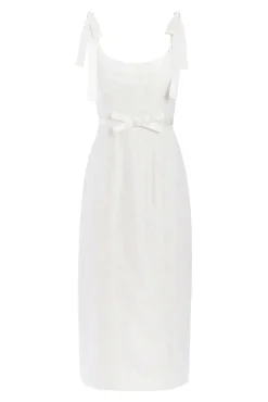 Viola Ivory Floral Embroidered Corset Dress