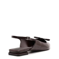 Violetta Sculpt Patent Flat in Maplewood