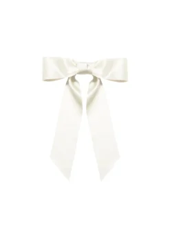 Virginia Bow Barrette in Snow