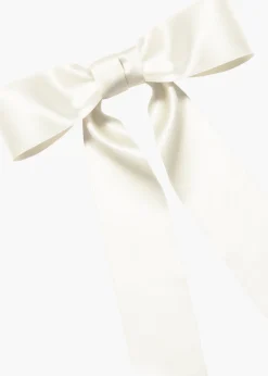 Virginia Bow Barrette in Snow