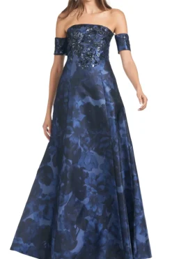 Vivien Gown in Deep Ocean Bouquet