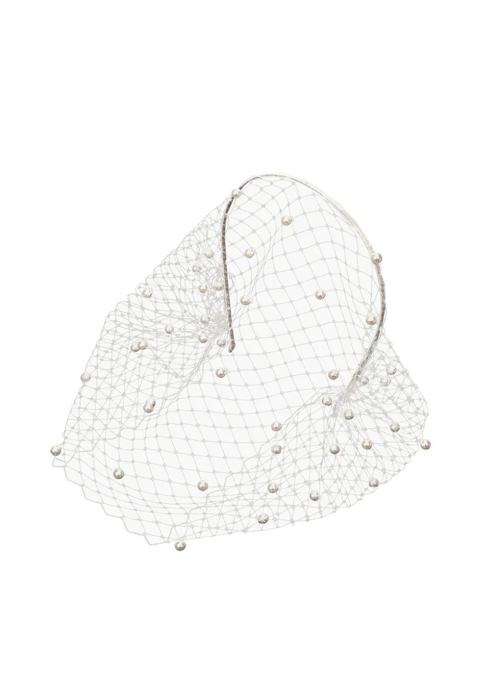 Voilette Headband with Pearls