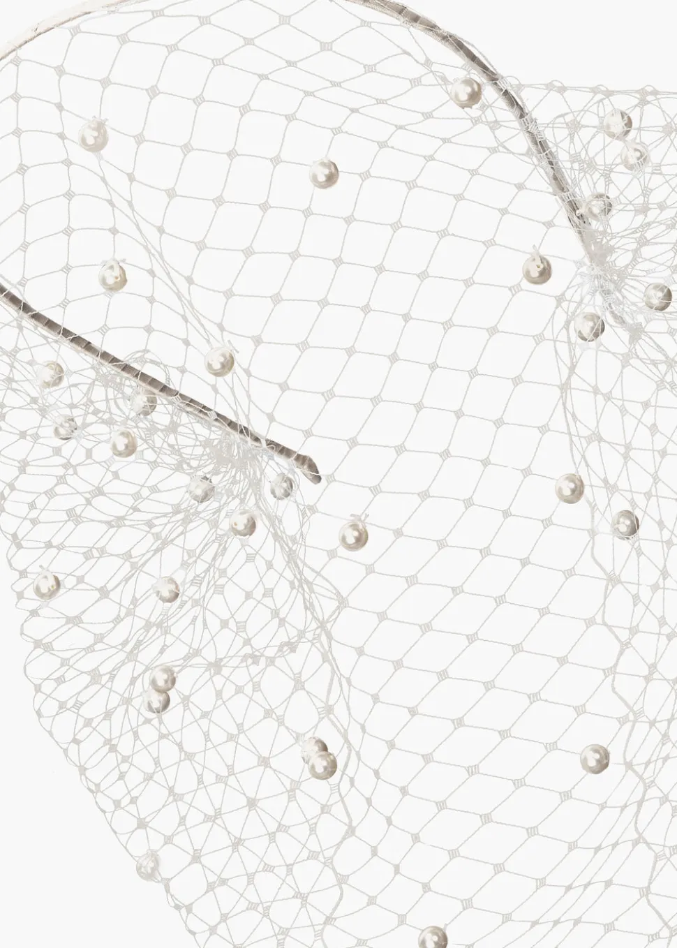 Voilette Headband with Pearls