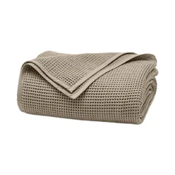 Waffle Bed Blanket in Oak