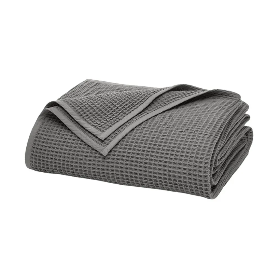 Waffle Bed Blanket in Stone