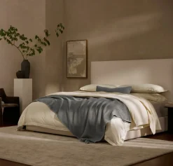 Waffle Bed Blanket in Stone