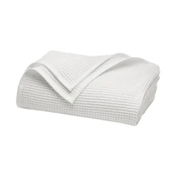 Waffle Bed Blanket in White