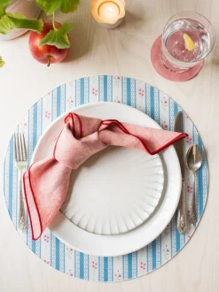 Waller Red Chambray Coaster Set