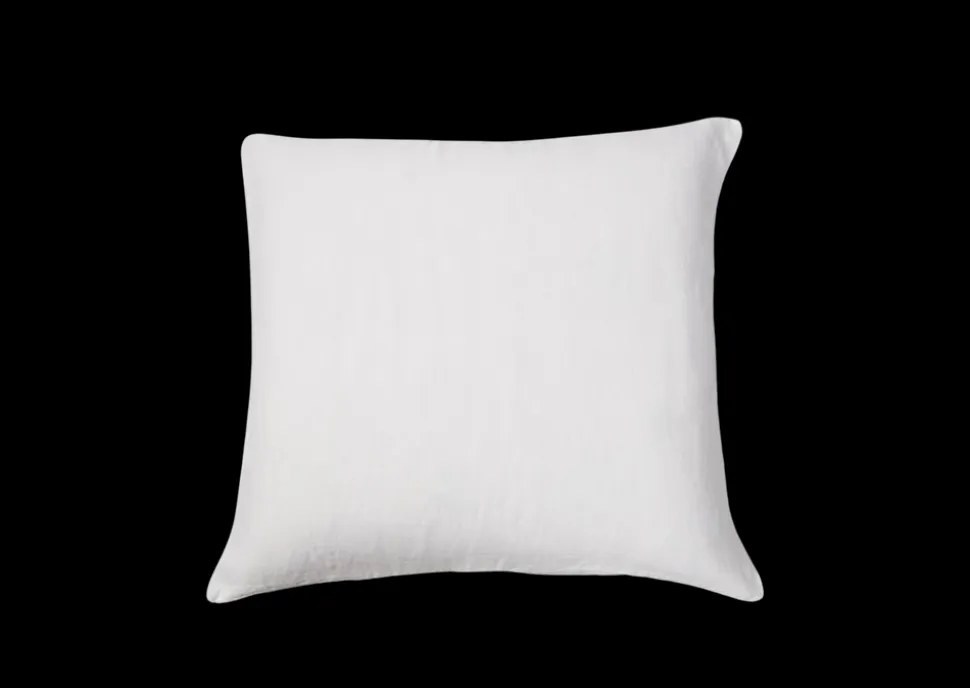 Washed Linen Cushion Cover in White