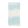 Watercolor Stripe Napkin in White & Seafoam, Set of 4