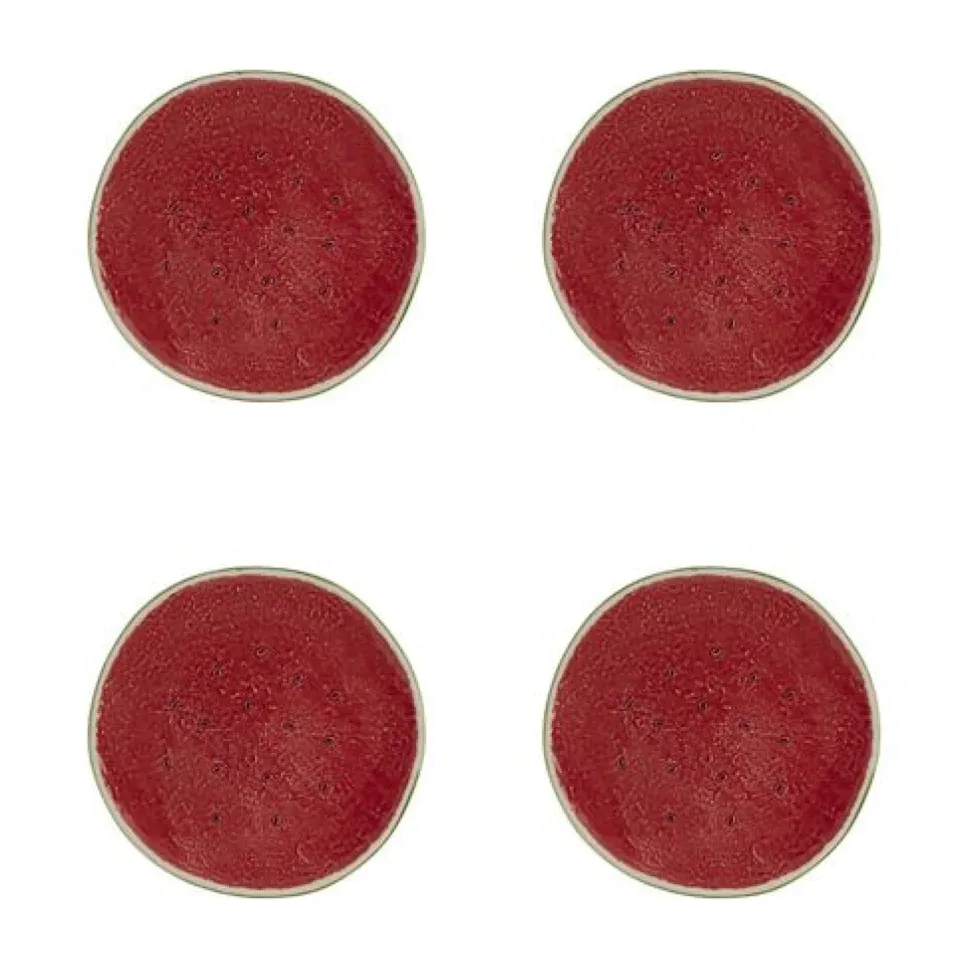 Watermelon Fruit Plate 21, Set of 4