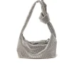 Waverly Silver Rhinestone Mesh Bag