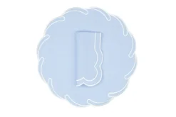 Waves Linen Napkin and Placemat in Air Blue, Set of 2