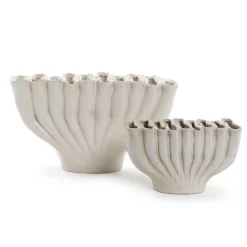 White Ceramic Vase, Set of 2