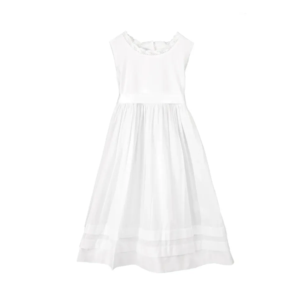 White Cotton Lace Slip Dress