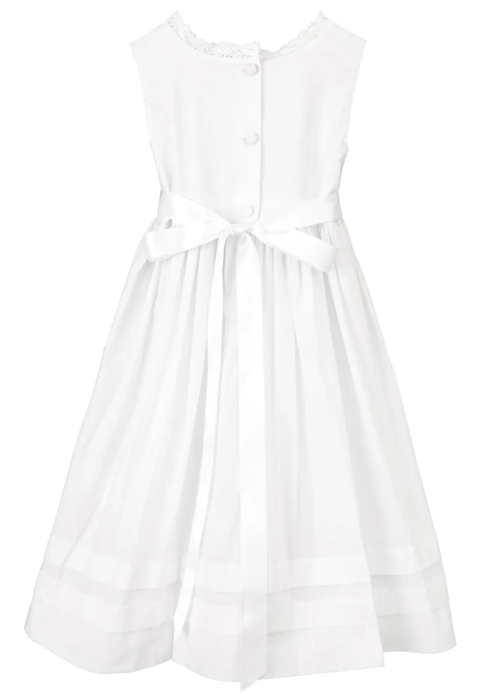 White Cotton Lace Slip Dress