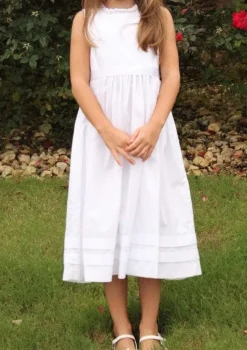 White Cotton Lace Slip Dress