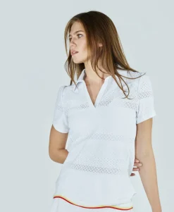 White Lace Polo