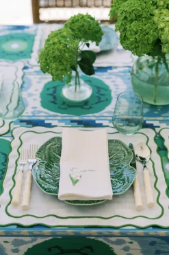 White Lily Linen Napkin and Tableau Placemat, Set of 4