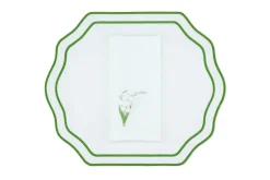 White Lily Linen Napkin and Stucco Placemat, Set of 4
