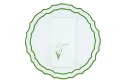 White Lily Linen Napkin and Vidro Placemat, Set of 4