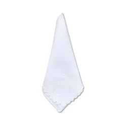 White Peacock Dinner Napkins, Set of 4