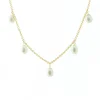White Pearl Dangling Necklace