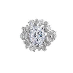 White Posy Diamond Ring