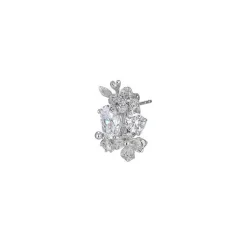 White Posy Diamond Studs