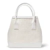 White Raffia Nano Weekender in White
