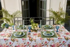 Wild Roses Tablecloth in Blue