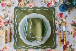 Wild Roses Tablecloth in Blue
