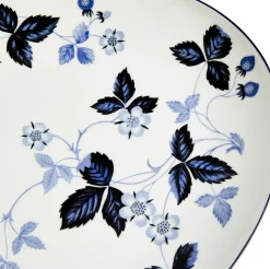 Wild Strawberry Inky Blue Oval Serving Plate 11.7in