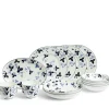 Wild Strawberry Inky Blue Dinnerware, Set of 15