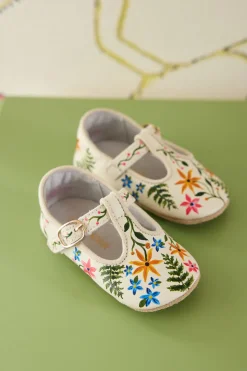Wildflower Hand-Painted Baby Shoes