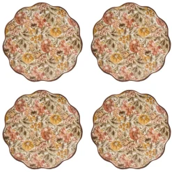 Willa Cocktail Plate in Amber, Set of 4