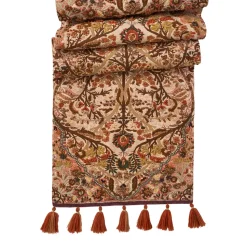 Willa Embroidered 18" x 90" Table Runner in Amber