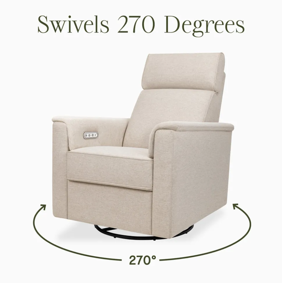Willa Plus Power Glider Recliner w/ Power Headrest in Performance Beach Eco-Weave