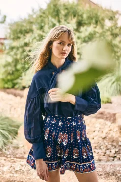 Willa Short in Fall Floral Navy