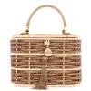 Willow Basket Woven Crystal in Champagne Topaz
