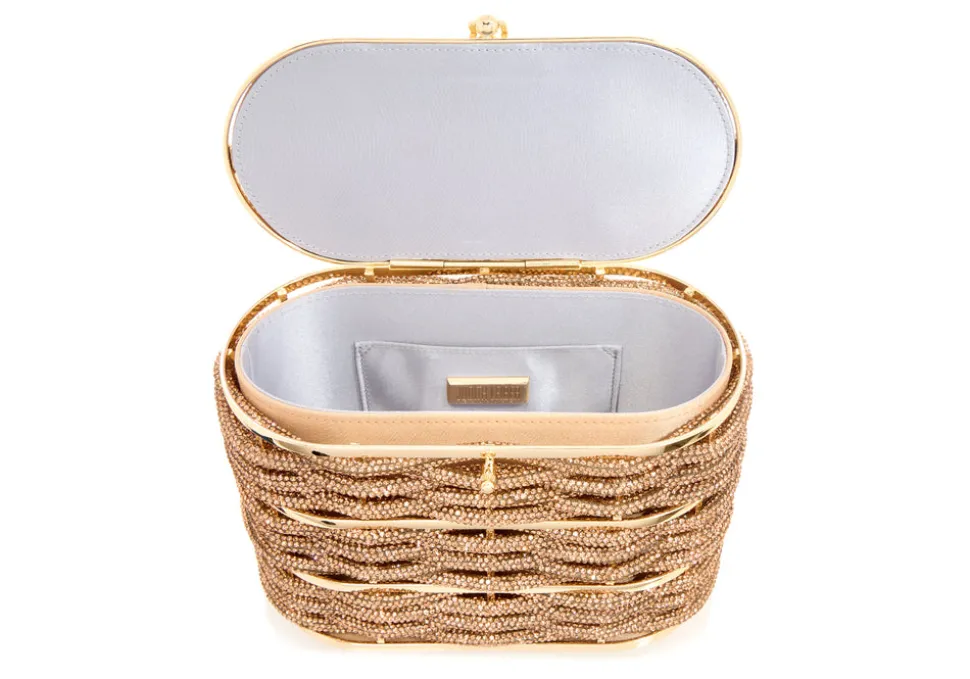 Willow Basket Woven Crystal in Champagne Topaz